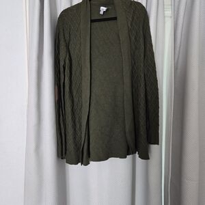 Market & Spruce Forest Green Knit Cardigan